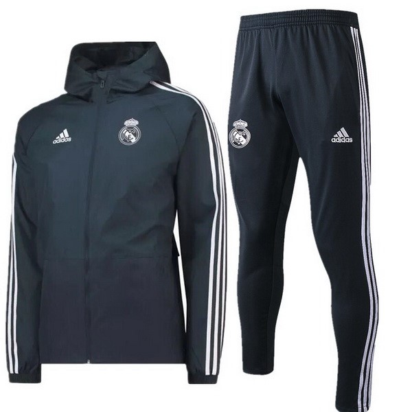 Coupe Vent Football Real Madrid Ensemble Complet 2018-19 Gris Marine
